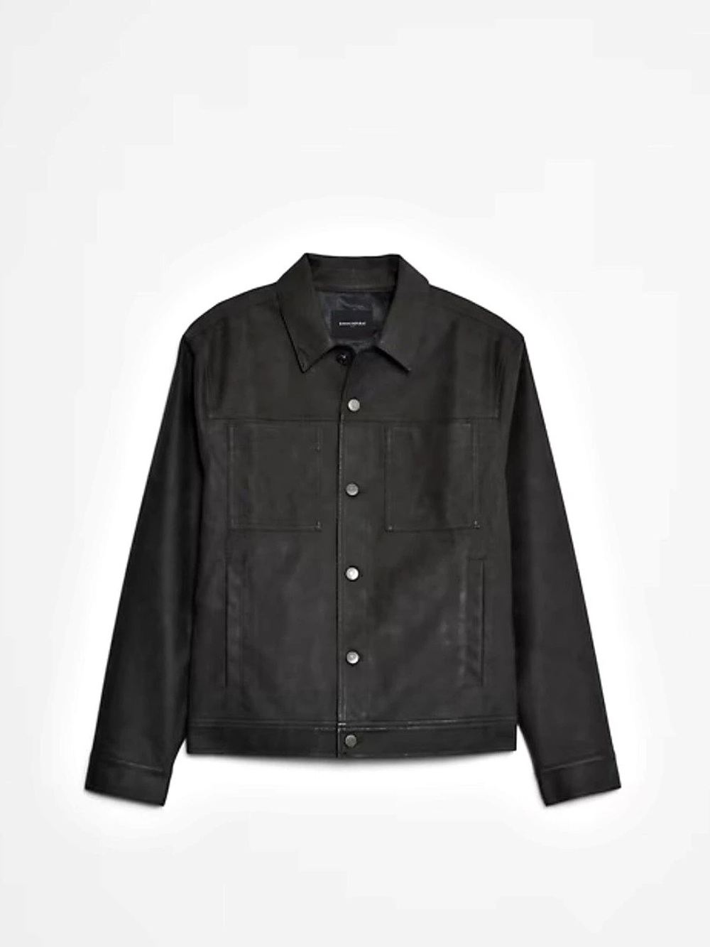 Banana Republic Men's Black Vegan Leather Jacket